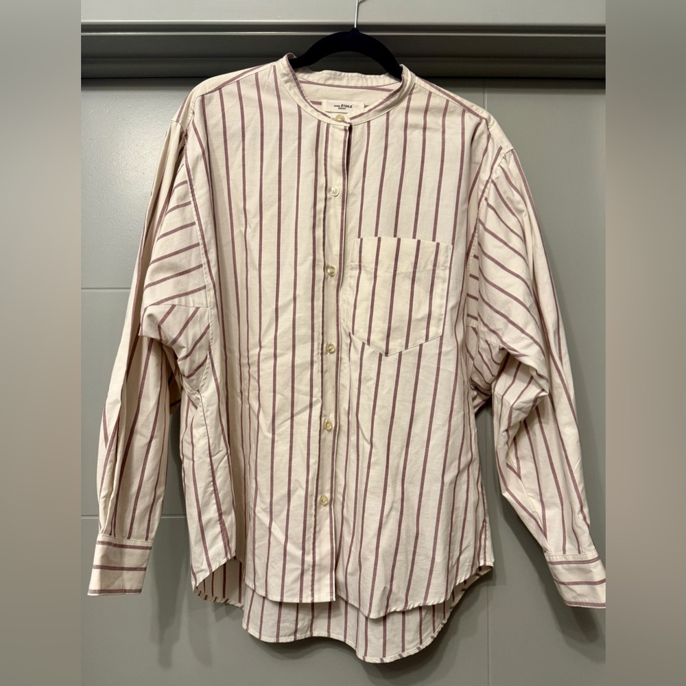 Women’s Isabelle Marant Etoile Purple Striped Button-Up Shirt - Large - NWOT